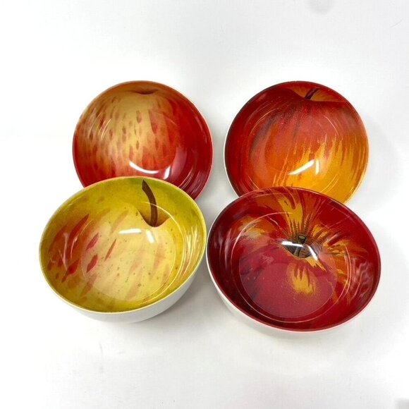 John Derian for Target 4 Pack Small Melamine Apple Dessert Bowls Fall Decor - Picture 6 of 8